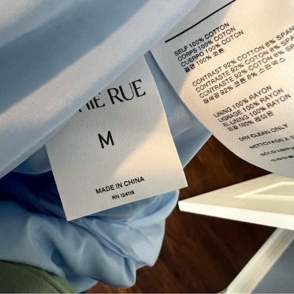 Sophie Rue Light Blue Square Neck A-line Dress - Picture 9 of 9